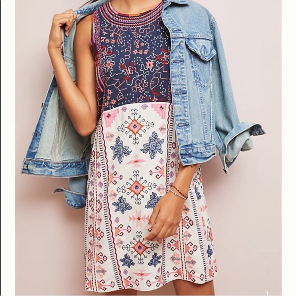 Anthropologie | Paname Color Blocked Dress